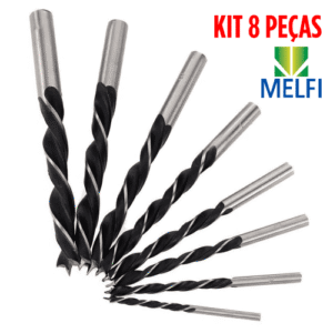 BROCA MADEIRA JOGO 8PCS 3 À 10MM 20830 MELFI