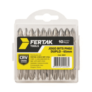 PONTEIRA PHILLIPS DUPLO PH2 CRV 65MM C/10UN FERTAK#
