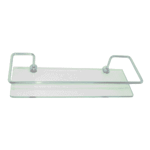 PORTA SHAMPOO RETO INOX C/ VIDRO CLARA INOX 1200