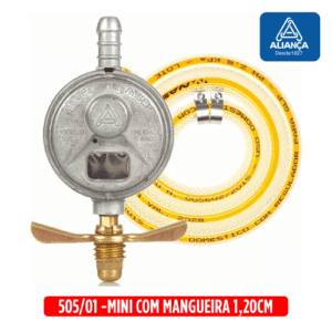 REGULADOR DE GÁS ALIANCA MINI 505/01 C/ MANGUEIRA
