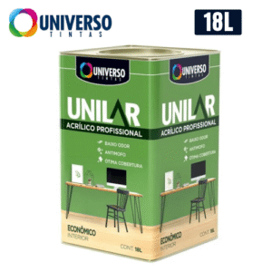 UNIVERSO TINTA LATEX ACRIL PROF UNILAR BCO NEVE LATA 18LT