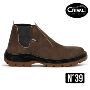 BOTINA AGRO NOBUCK BI DENS C/ BICO PVC CAFE N39 CRIVAL CP045