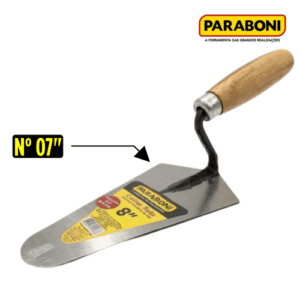 COLHER PEDREIRO CANTO RETO 07″ CB MAD PARABONI