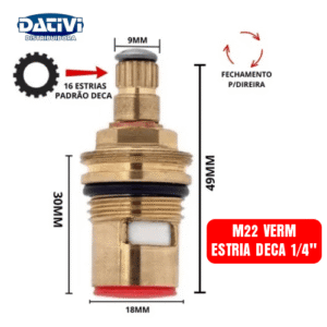 DATIVI REPARO TORN M22 VERM ESTRIA DECA 1/4″ 67628