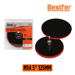 DISCO BORRACHA C/ VELCRO M14 5″ 125MM BESTFER BFH1730