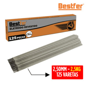 ELETRODO ACO CARB 6013 2,50MM BESTFER C/ 2,5KG 125 VARETAS