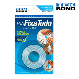 FITA DUPLA FACE ESPUMA 12MM X 1,5MT TEK BOND