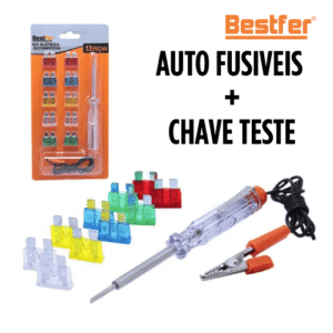 KIT ELETRICA AUTO FUSIVEIS + CHAVE TESTE BESTFER BFH2908