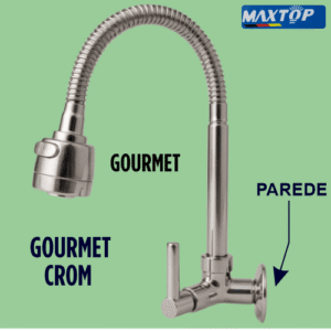TORNEIRA BICA M PAREDE METAL GOURMET CROM MAXTOP