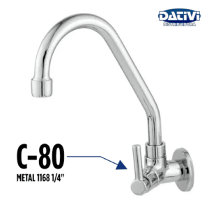 DATIVI TORNEIRA B MOV METAL PAREDE 1168 1/4″ C-80