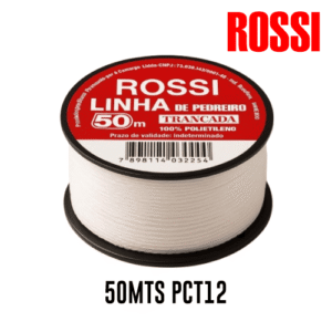 LINHA PEDREIRO ROSSI TRANCADA BRANCA 50MTS PCT12