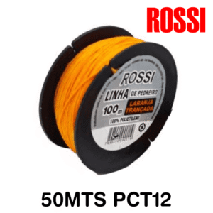 LINHA PEDREIRO ROSSI TRANCADA LARANJA 50MTS PCT12