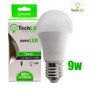 LAMPADA LED BULB 09W BIV 6500K TECHLUZ